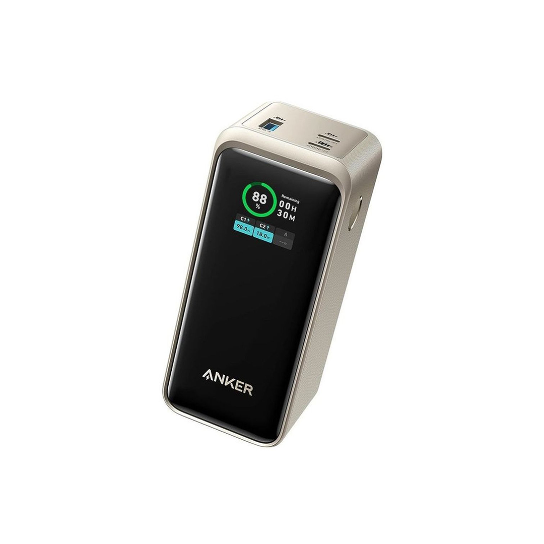 Anker 3-Port 200W 20,000mAh Power Bank with LCD Screen - Gold in Qatar Anker 3-Port 200W 20,000mAh Power Bank with LCD Screen - Gold in Qatar